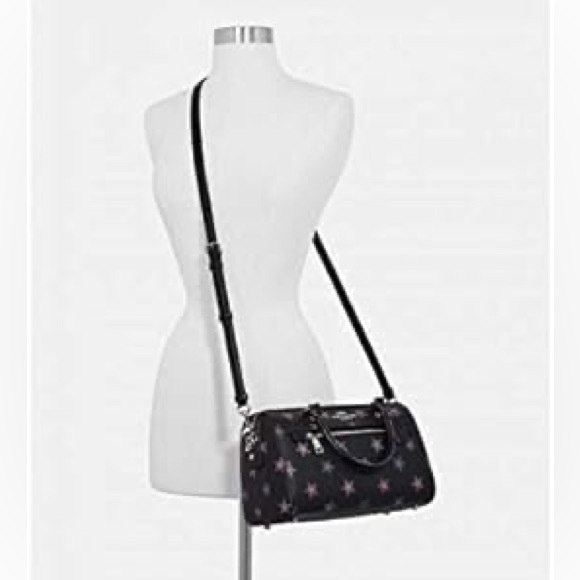 HTF NWOT COACH ROWAN SATCHEL WITH DOT STAR PRINT - Picture 15 of 16